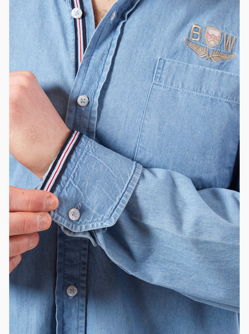 CHEMISE FRENCH CASUAL Bleu - Kiabi