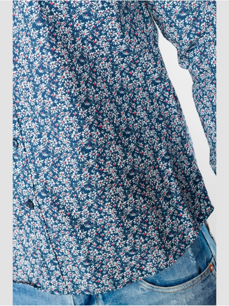 Chemise fusar 'le temps des cerises' Bleu - Kiabi