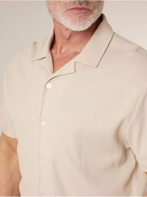 Chemise gauffrée en coton stretch homme 'Deeluxe' - Kiabi
