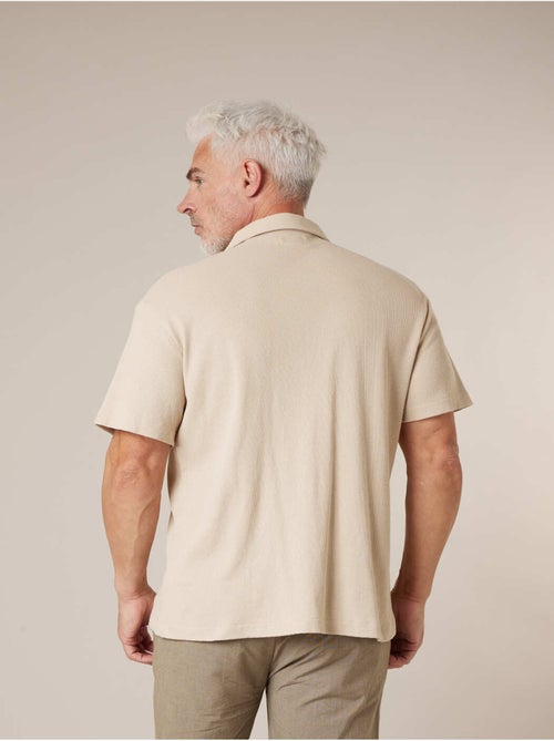 Chemise gauffrée en coton stretch homme 'Deeluxe' - Kiabi