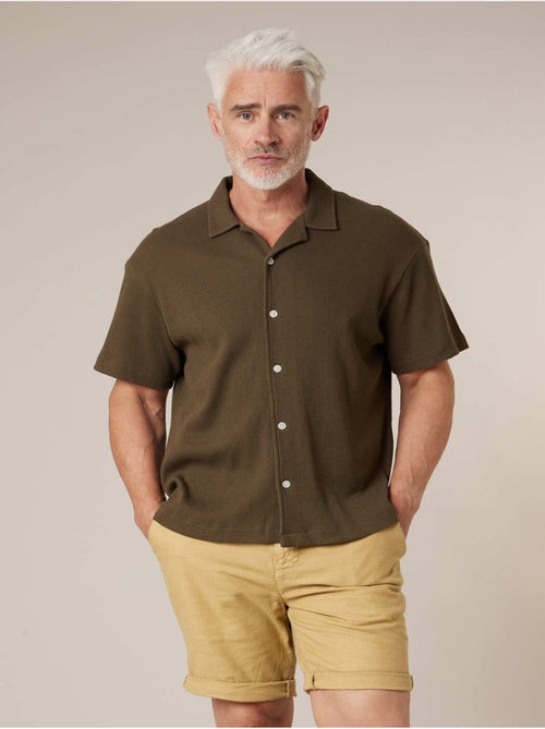 Chemise gauffrée en coton stretch homme 'Deeluxe' - Kiabi Chemise gauffrée en coton stretch homme 'Deeluxe' - Kiabi