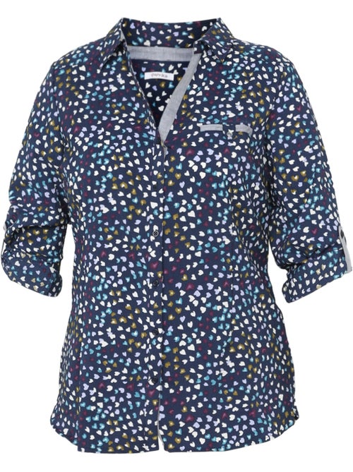 Chemise gaufrée cœurs PAPRIKA - Kiabi