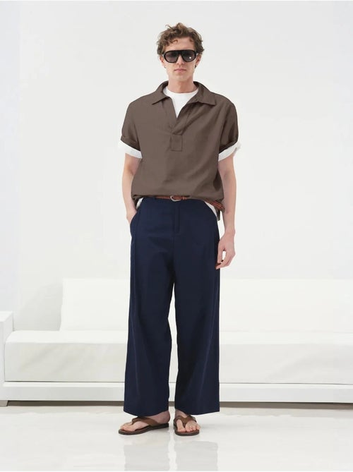 Chemise giesto coupe décontractée manches courtes en popeline - Kiabi Chemise giesto coupe décontractée manches courtes en popeline - Kiabi