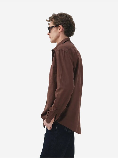 Chemise giesto pour homme, coupe classique, manches longues, en popeline avec poche - Kiabi