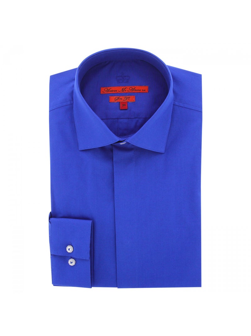 Chemise gorge cachée mode RYAN Bleu - Kiabi