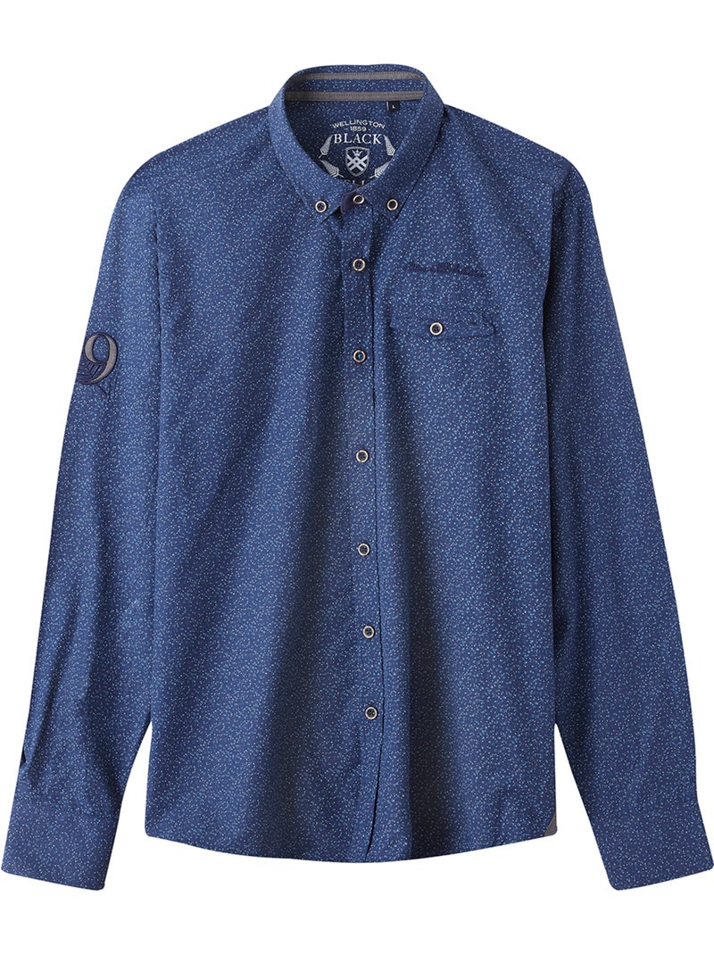 CHEMISE GRAPHIC CASUAL FLOWERS Bleu - Kiabi