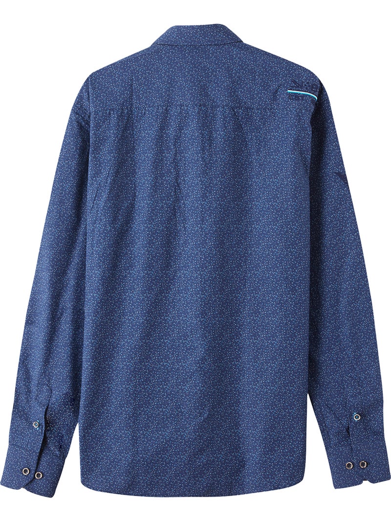 CHEMISE GRAPHIC CASUAL FLOWERS Bleu - Kiabi