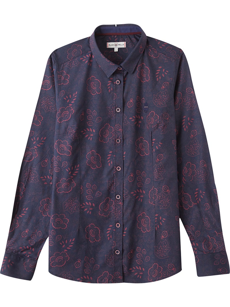 CHEMISE GRAPHIC FLOWERS Bleu marine - Kiabi