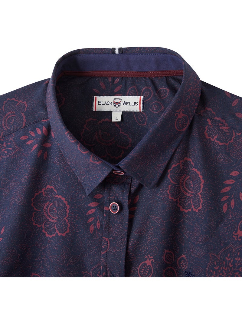 CHEMISE GRAPHIC FLOWERS Bleu marine - Kiabi