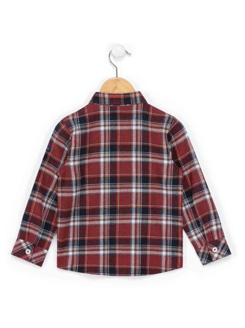 Chemise grenat à carreaux Garçon - Rouge bordeaux - Garçon - 28.00€ - Kiabi