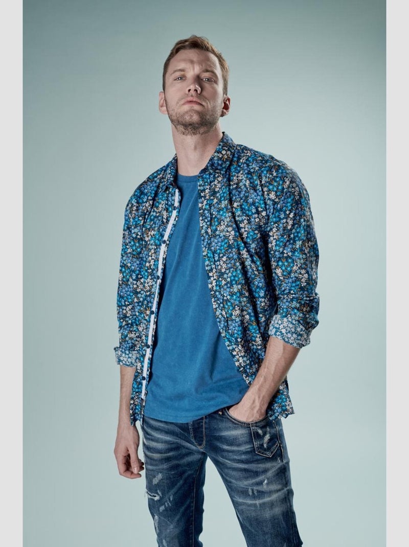 Chemise GRIBA 'Le Temps Des Cerises' Bleu - Kiabi