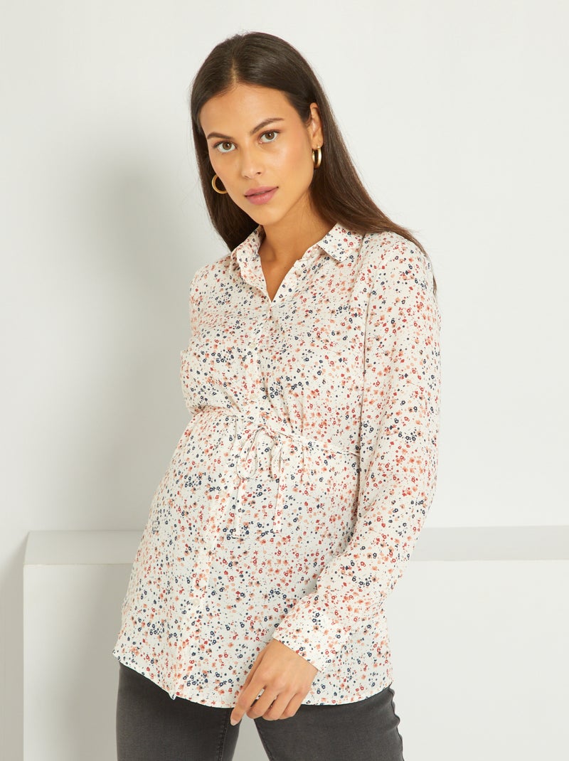 Chemise grossesse imprimé Blanc imprimé - Kiabi