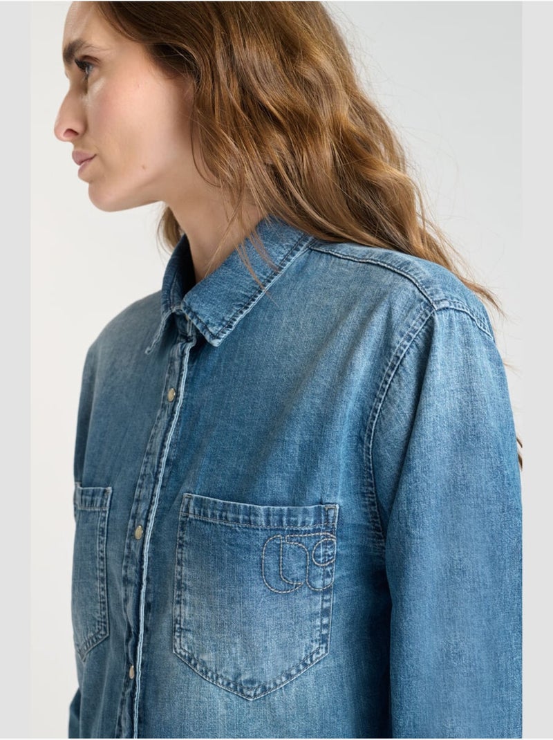 Chemise HELENA en jeans 'Le Temps Des Cerises' Bleu - Kiabi