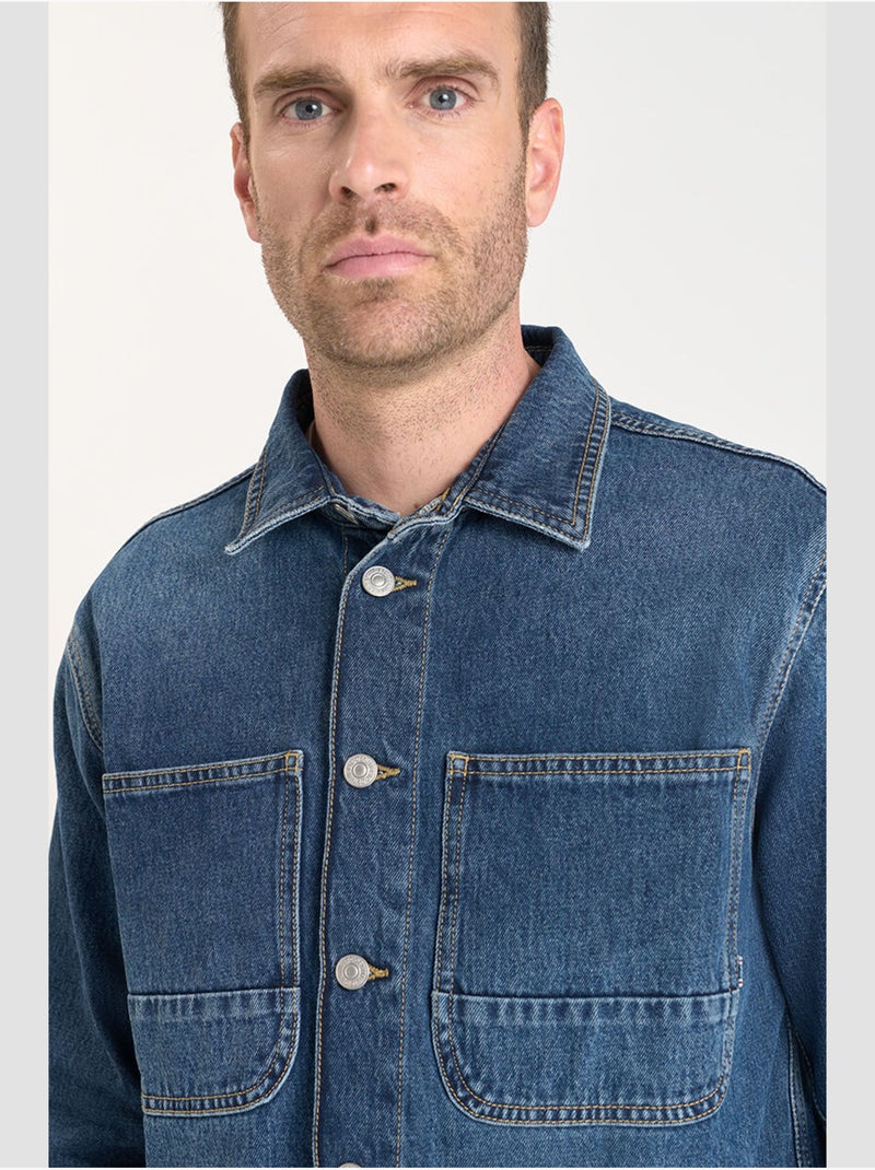 Chemise HISA en jeans 'Le Temps Des Cerises' Bleu - Kiabi