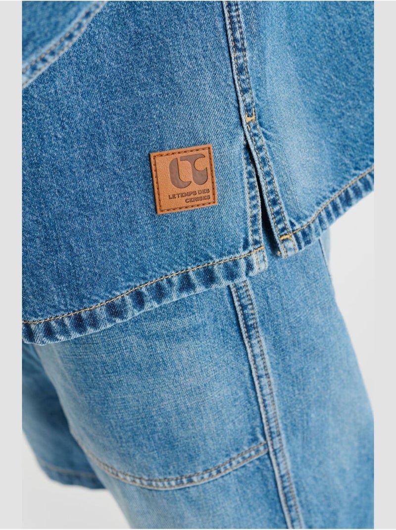 Chemise HISA en jeans 'Le Temps Des Cerises' Bleu - Kiabi