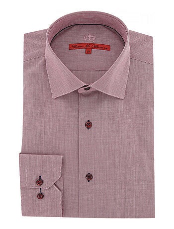 Chemise homme 100% coton coupe droite MOULIS Andrew Mac Allister Bordeaux , 40