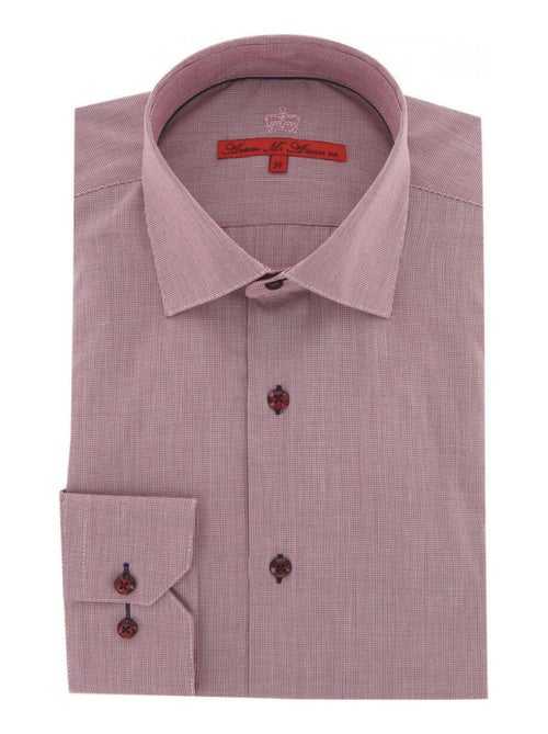 Chemise homme 100% coton coupe droite MOULIS Andrew Mac Allister Bordeaux , 40 - Kiabi