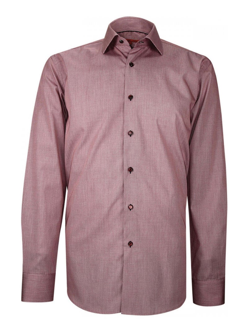 Chemise homme 100% coton coupe droite MOULIS Andrew Mac Allister Bordeaux - Kiabi