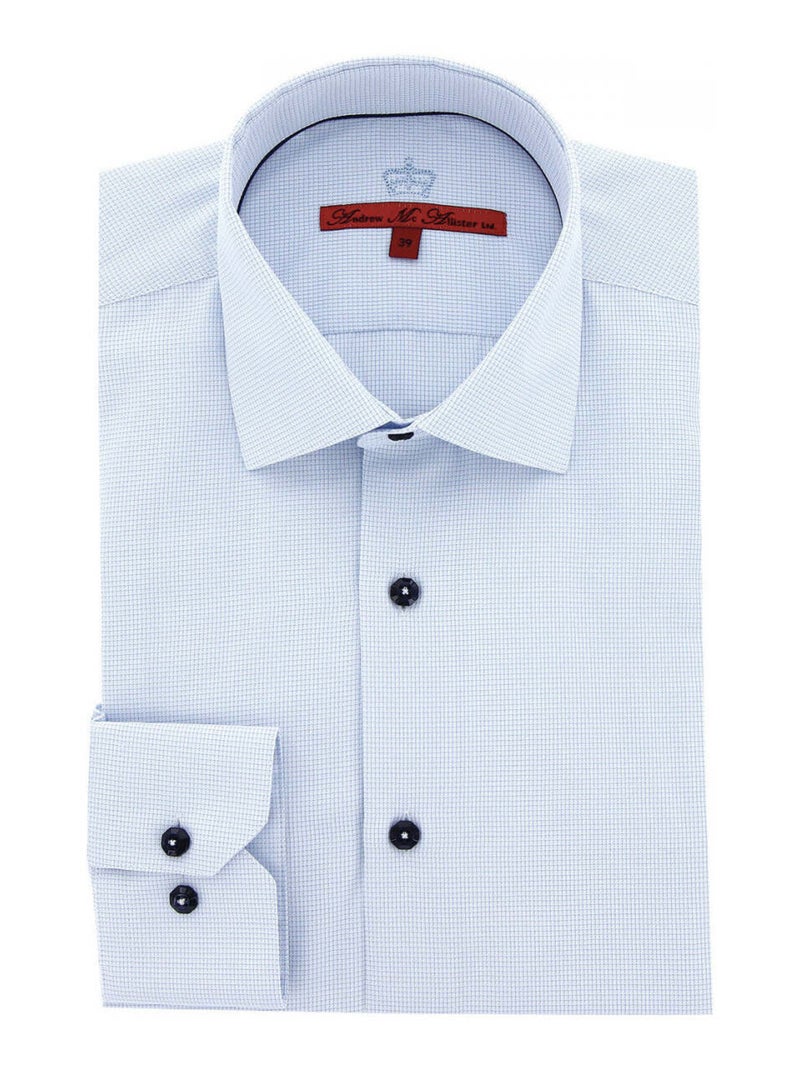 Chemise homme 100% coton coupe droite WORKY Andrew Mac Allister Bleu ciel , 45 Bleu ciel - Kiabi