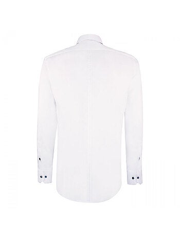 Chemise homme à broderies coupe cintrée UNO Emporio balzani Blanc , 40