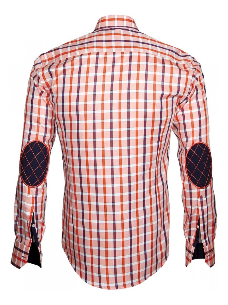 Chemise homme à coudières coupe cintrée AREZZO Emporio balzani Bleu - Kiabi