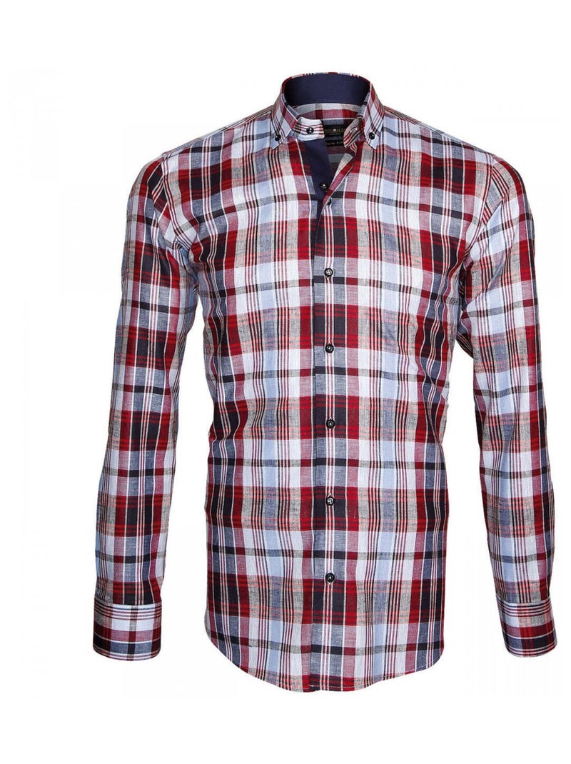 Chemise homme à coudières coupe cintrée AREZZO Emporio balzani Bleu - Kiabi
