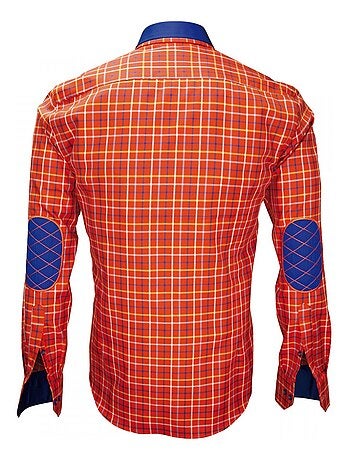 Chemise homme à coudières coupe cintrée COLLOSEO Emporio balzani Marron , 41