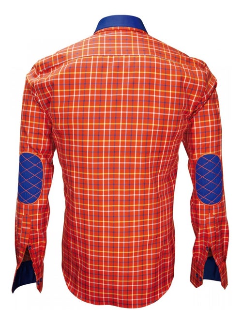Chemise homme à coudières coupe cintrée COLLOSEO Emporio balzani Orange , 39 - Kiabi