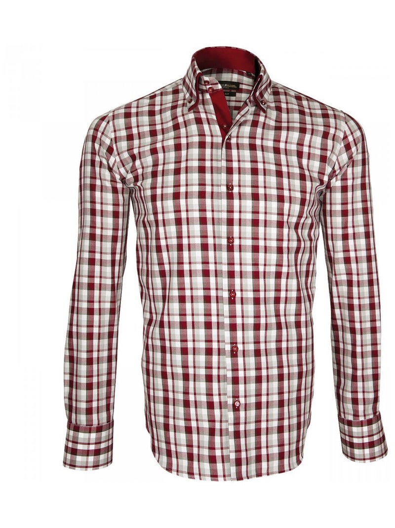 Chemise homme à coudières coupe cintrée DONIZZO Emporio balzani Bordeaux , 38 Bordeaux - Kiabi