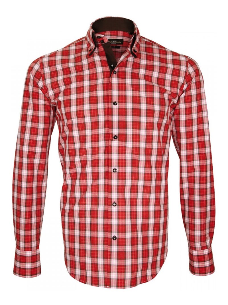 Chemise homme à coudières coupe cintrée DONIZZO Emporio balzani Marron , 43 Marron - Kiabi
