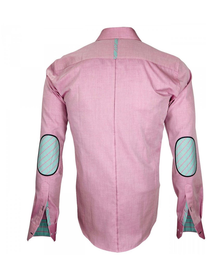 Chemise homme à courdières coupe cintrée ELBOW Andrew Mac Allister Bleu - Kiabi