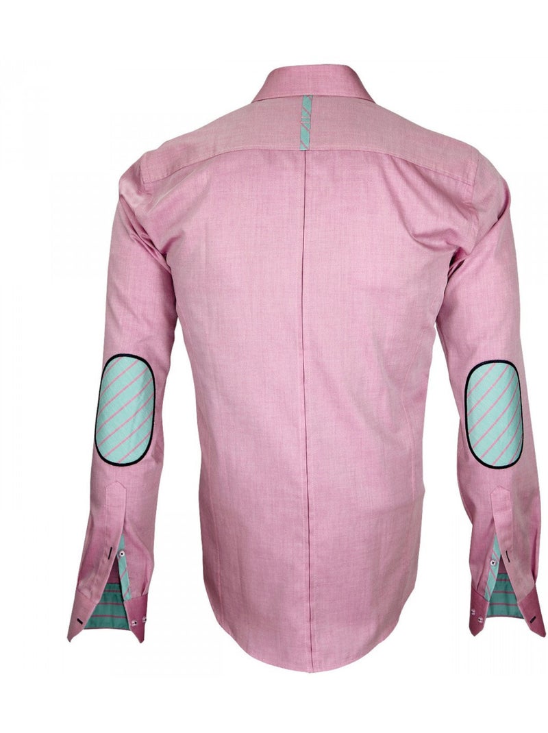 Chemise homme à courdières coupe cintrée ELBOW Andrew Mac Allister Bleu turquoise - Kiabi