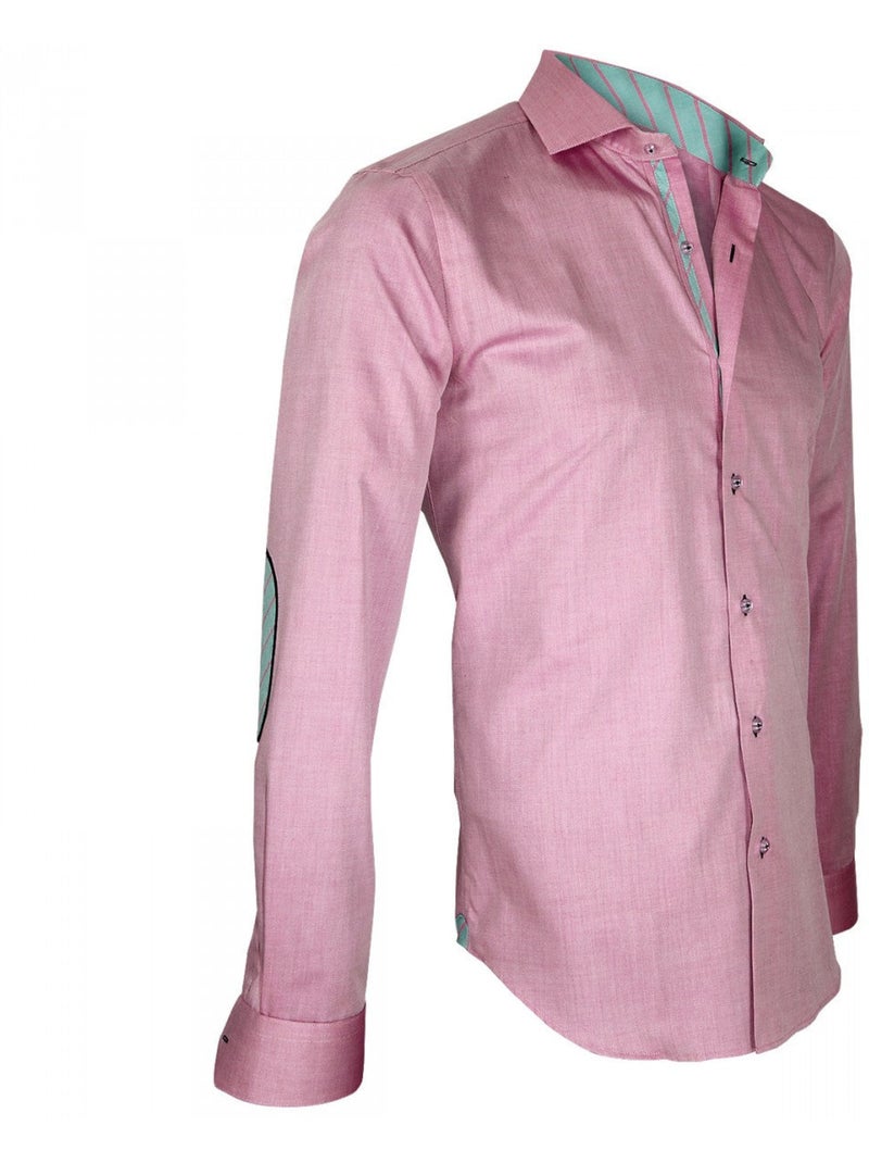 Chemise homme à courdières coupe cintrée ELBOW Andrew Mac Allister Turquoise , 44 Bleu turquoise - Kiabi
