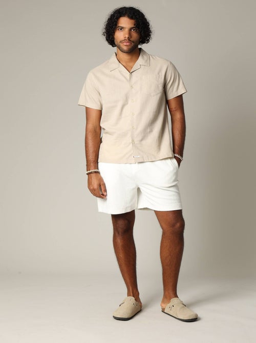 Chemise homme à manches courtes avec poche sur le devant 'Deeluxe' - Kiabi