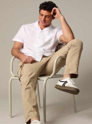 Chemise homme à manches courtes avec poche sur le devant 'Deeluxe'