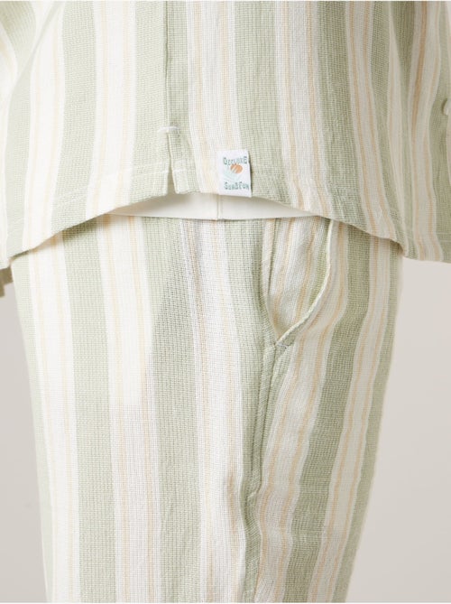 Chemise homme à manches courtes rayée en coton 'Deeluxe' - Kiabi