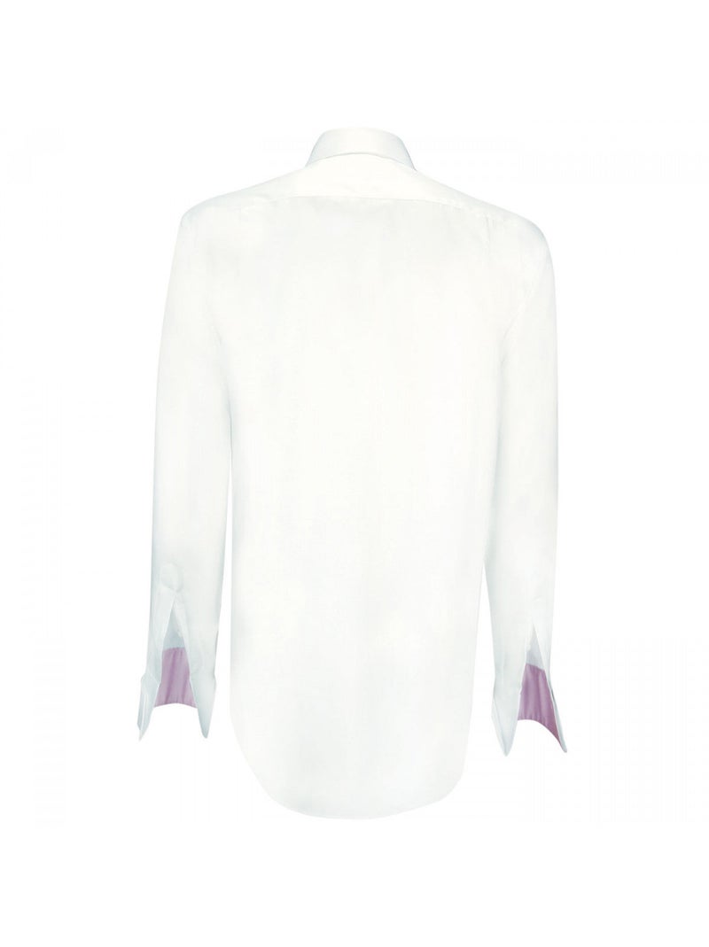 Chemise homme à manchette biseautée coupe droite WILLIAM Andrew Mac Allister Blanc , 40 Blanc - Kiabi