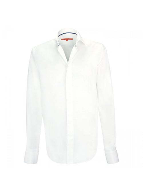 Chemise homme à manchette biseautée coupe droite WILLIAM Andrew Mac Allister Blanc , 40 - Kiabi