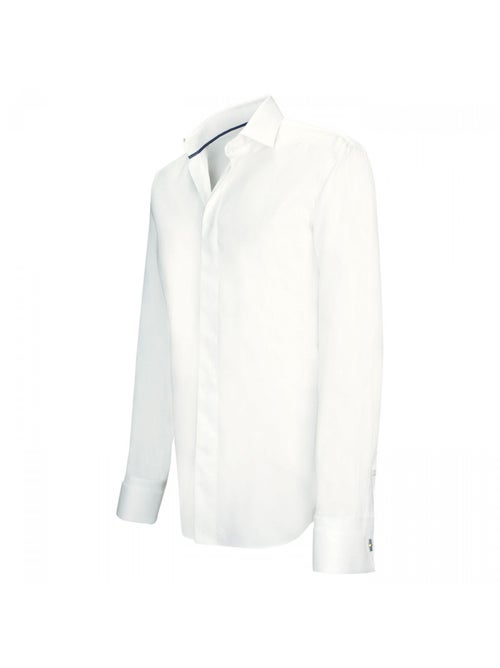 Chemise homme à manchette biseautée coupe droite WILLIAM Andrew Mac Allister Blanc , 40 - Kiabi