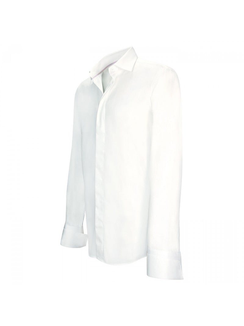Chemise homme à manchette biseautée coupe droite WILLIAM Andrew Mac Allister Blanc - Kiabi