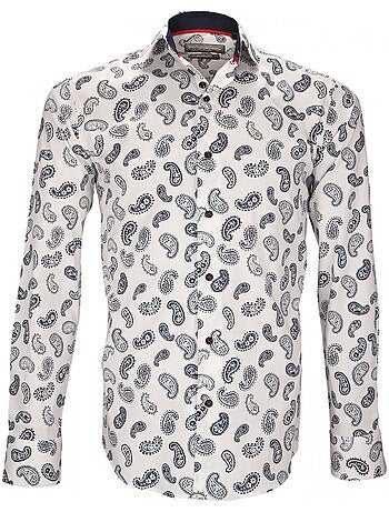Chemise homme à motifs coupe cintrée SAN SEVERO Emporio balzani Blanc , 41