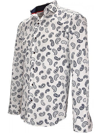 Chemise homme à motifs coupe cintrée SAN SEVERO Emporio balzani Blanc , 41
