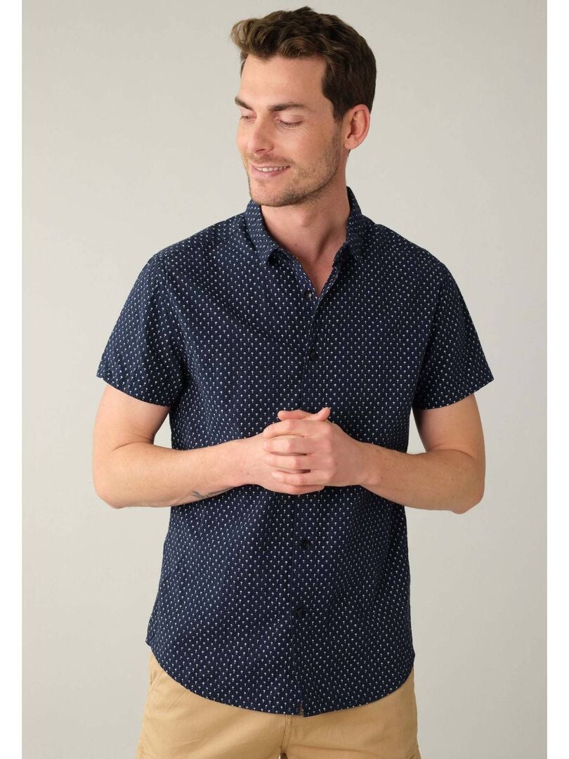 Chemise Hawaïenne Homme Manches Court Mer de Fantaisie Hawaii Palmiers