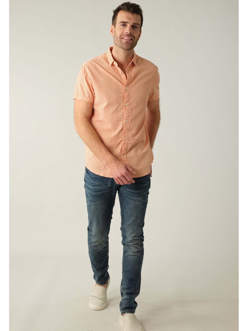 Chemise homme à motifs palmiers 'Deeluxe' Saumon - Kiabi