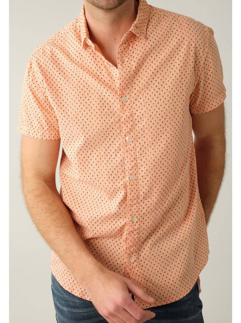 Chemise homme à motifs palmiers 'Deeluxe' Saumon - Kiabi
