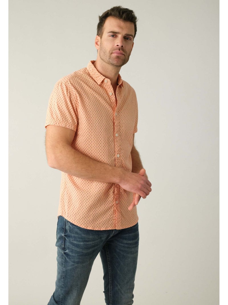 Chemise homme à motifs palmiers 'Deeluxe' Saumon - Kiabi