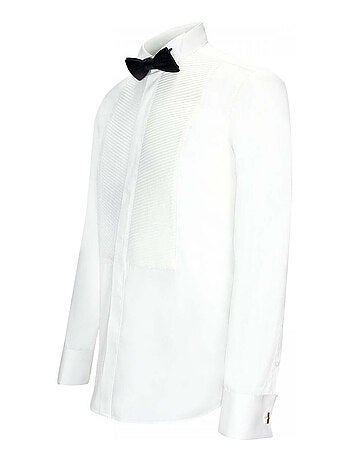 Chemise homme à plastron coupe cintrée WINDSOR Andrew Mac Allister Blanc , 38