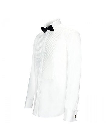 Chemise homme à plastron coupe cintrée WINDSOR Andrew Mac Allister Blanc , 38