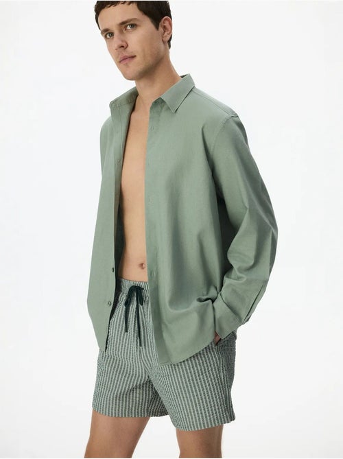 Chemise homme air en mélange de lin penti - Kiabi Chemise homme air en mélange de lin penti - Kiabi