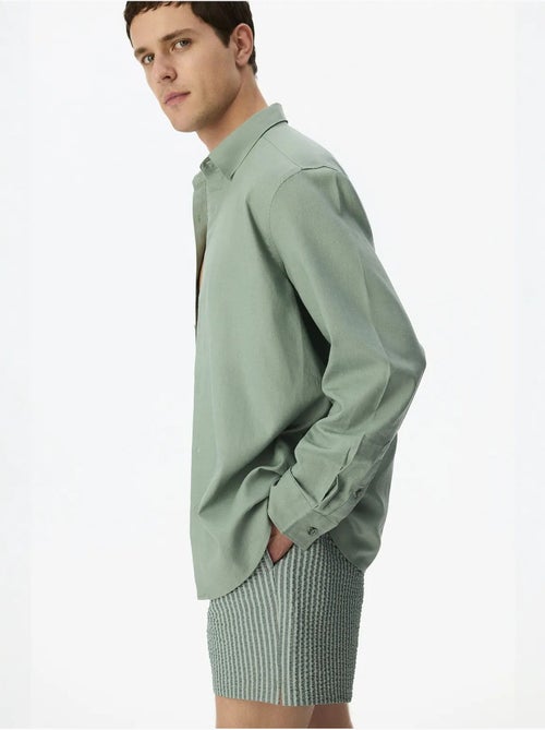 Chemise homme air en mélange de lin penti - Kiabi Chemise homme air en mélange de lin penti - Kiabi